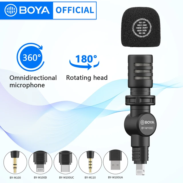 BOYA BY-M100 Wired Microphone Plug and Play Portable