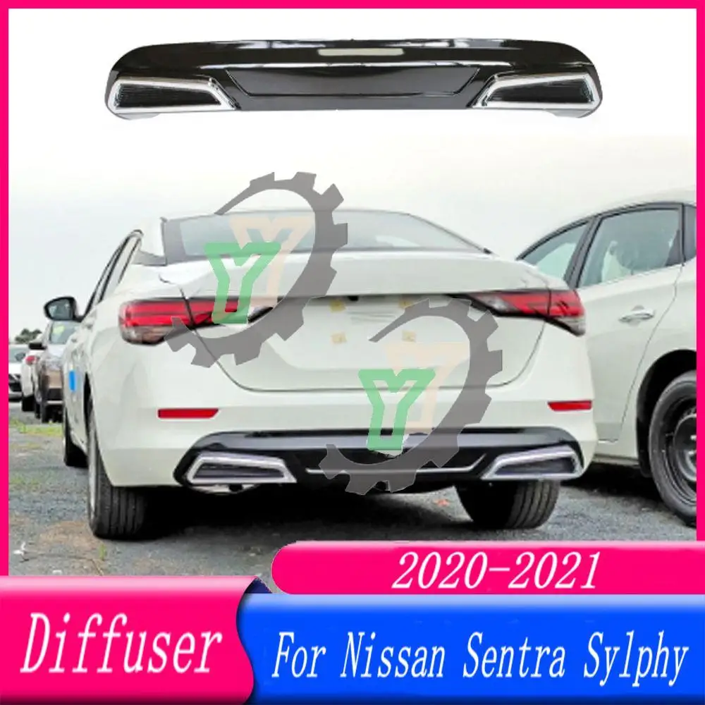 

For Nissan Sentra Sylphy 2020-2021 Car Rear Bumper Rear Lip Diffuser Spoiler Protector Decoration Modified Anti-Collision