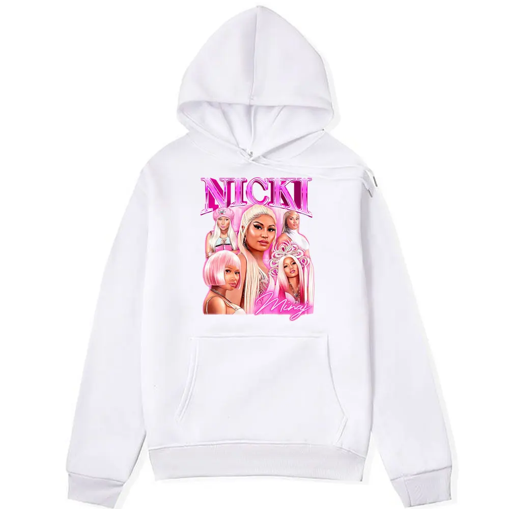 Rapper Nicki Minaj Pink Friday 2 Album Double Sided Print Hoodie Male Hip Hop Fashion  Men Women Sweatshirt Oversized Streetwear