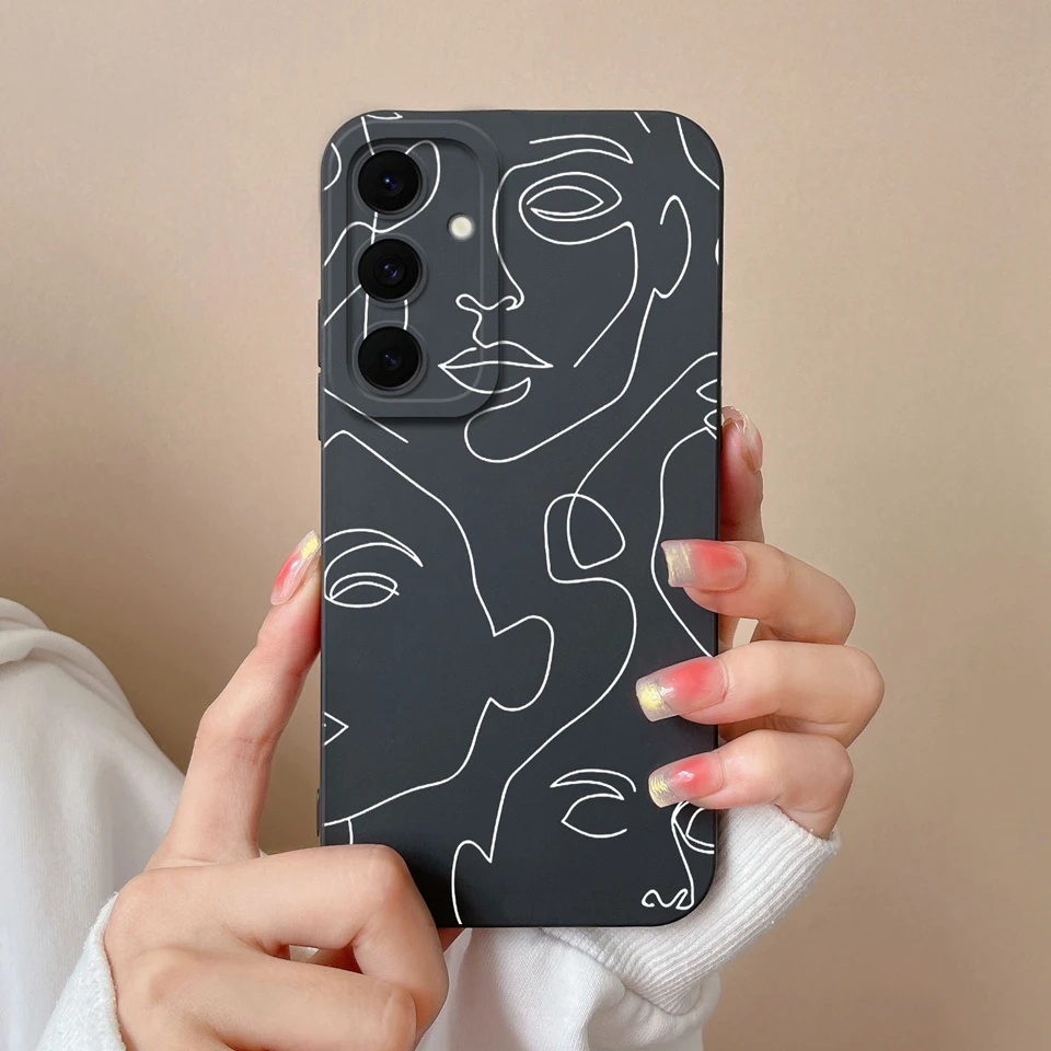 حافظة لهاتف سامسونج جالاكسي S25 FE S25 Edge لفتة قلب الحب مانعة للانزلاق غلاف هاتف بسيط لهاتف سامسونج S25FE S25Edge Funda Capa