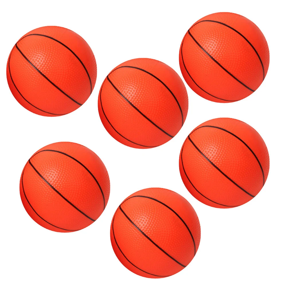 6pcs 10cm Small Basketball W/ Pump Mini Children Inflatable Basketballs Kids Indoor Outdoor Sports Toy Basket Ball Entertainment