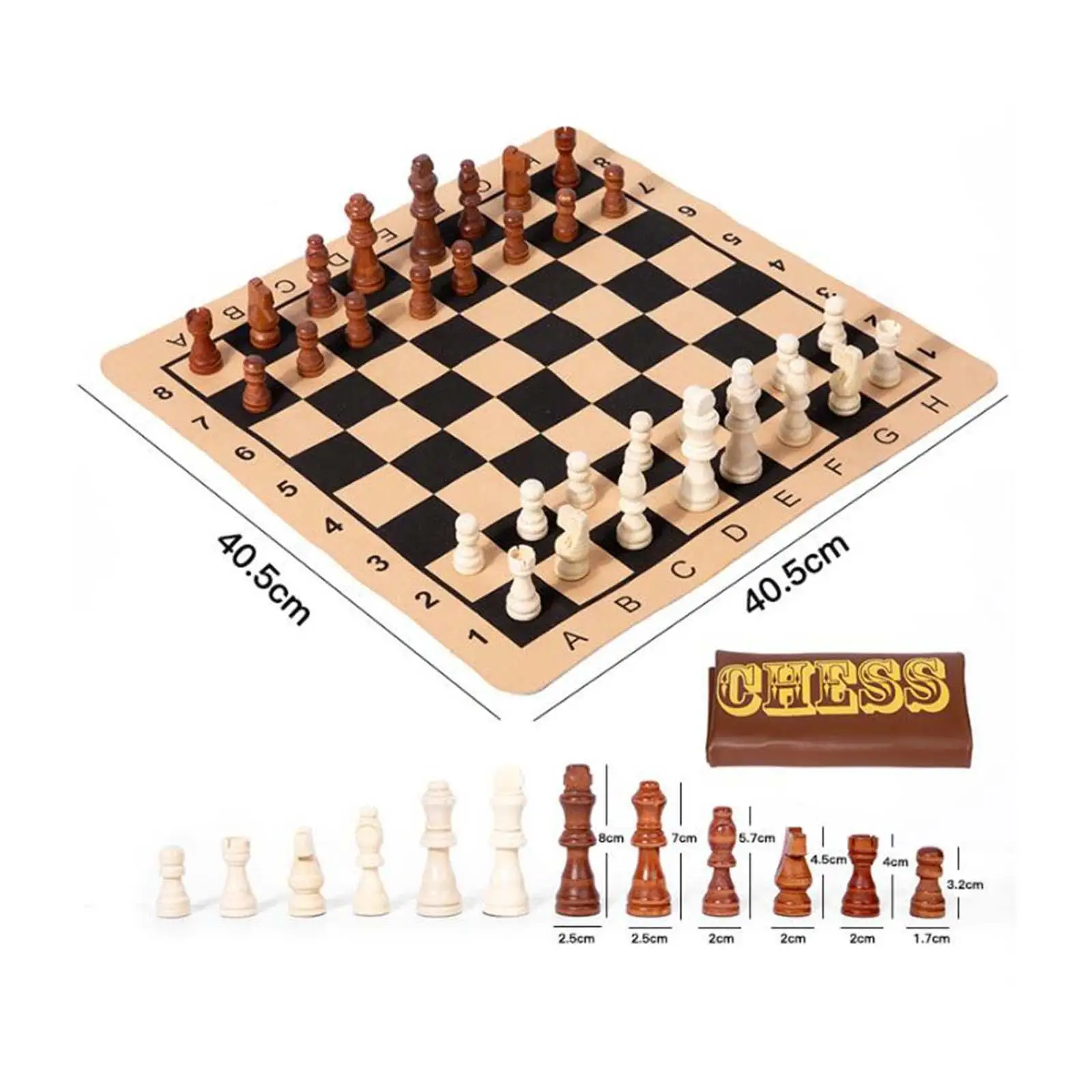 Chess Set Learning Entertainment Brain Game for All Ages Kids and Adults