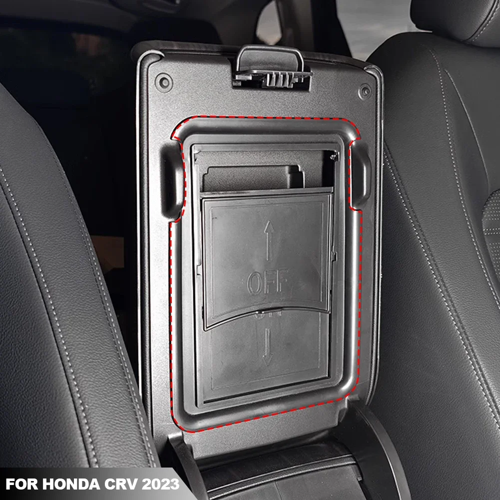 Car Armrest Inside Hidden Storage Box Center Console Organizer Accessories ABS for Honda CRV