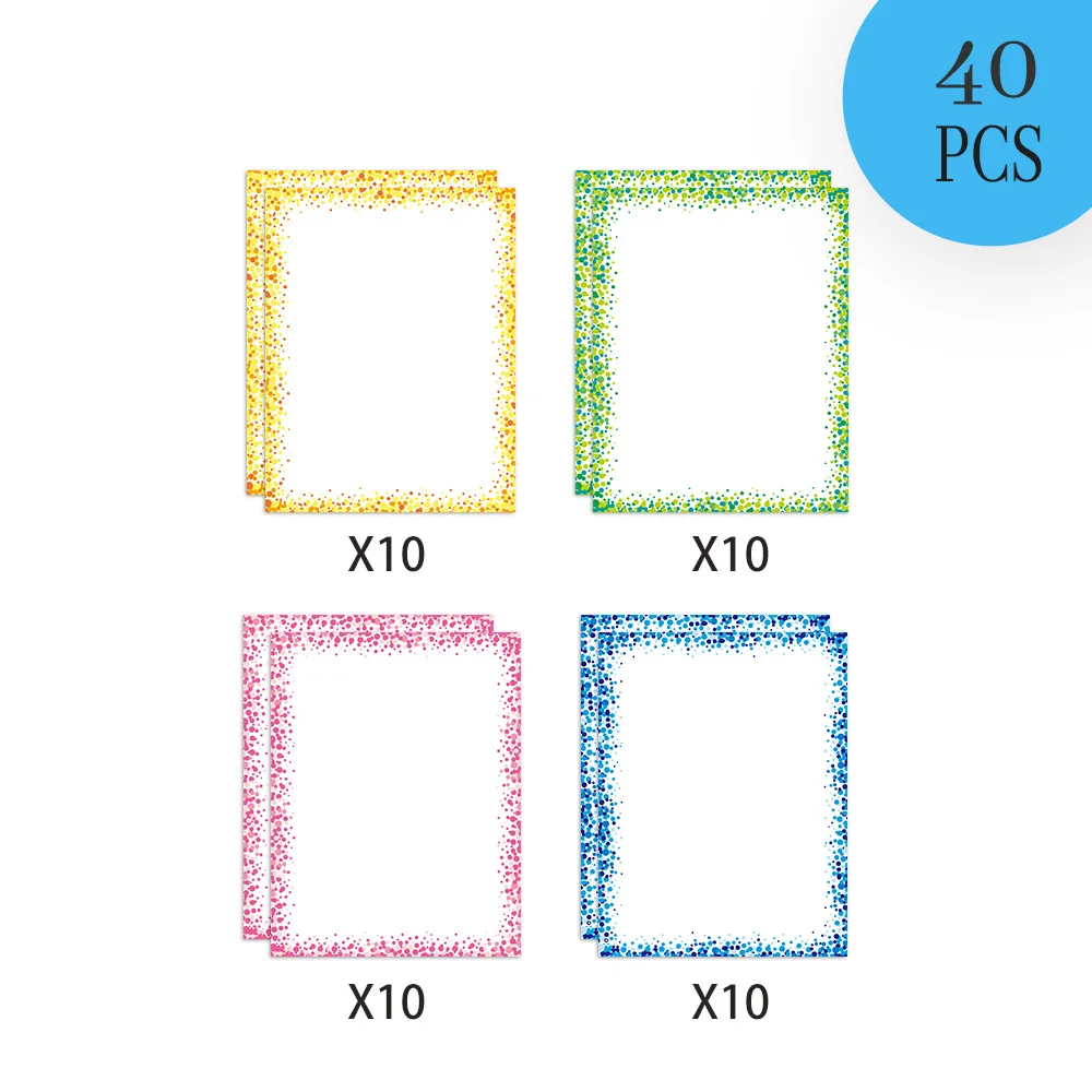 Stationery Printing Double Sided Paper 40 Sheets Writing Letterhead 100gsm For School Printers Household Products 8.5X11in