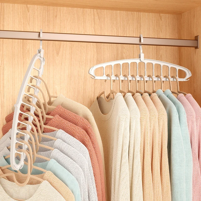 Metal Clothes Hanger Hook - Multilayer Clothing Storage Rack T-shirt Holder  Wardrobe Storage Organizer Closet Space Saver - Hangers - AliExpress