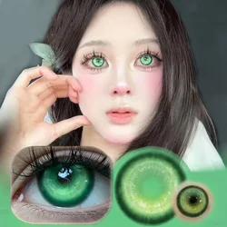 Vibrant Anime Cosplay Colored Contact Lenses - Cyber Cosmetic Eye Beauty 14.5mm (Cyber Cosmetic Green)