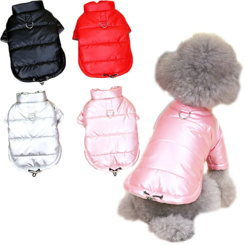 PU Pet Clothes Winter For Small Dogs Puppy Cat Coat Parkas