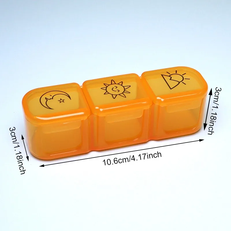 Portable Black Pill Organizer with 21 Weekly Compartments