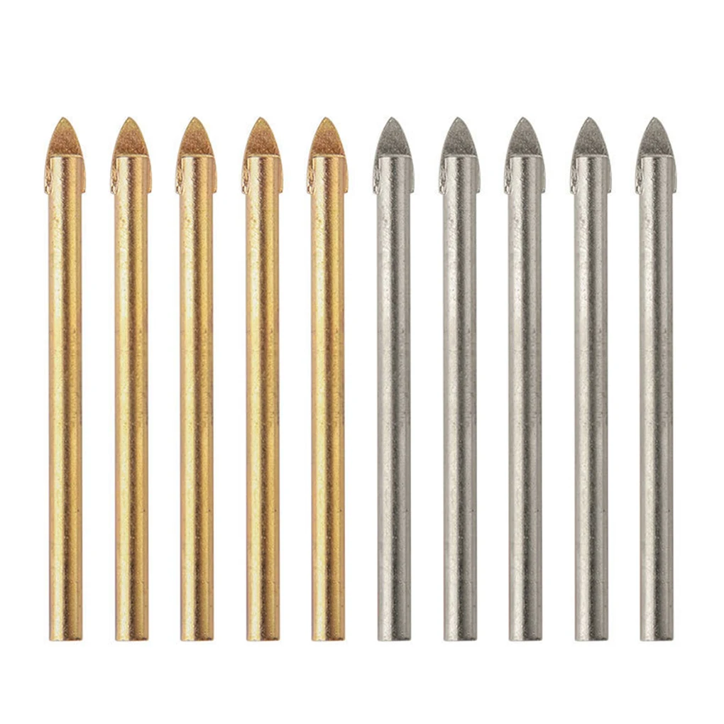 

10 шт. 6 мм стеклянное сверло керамический бетонный Дырокол серебристый