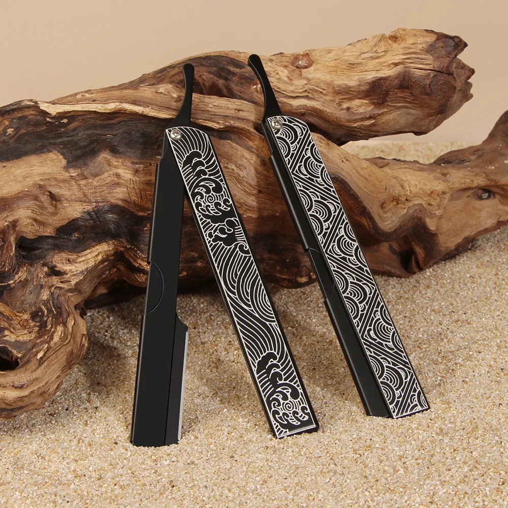 304 Stainless Steel Men's Shaver Straight Edge Barber Razor Knives Manual Beard Shaving Care Replaceable Blades Shavette Gift 3