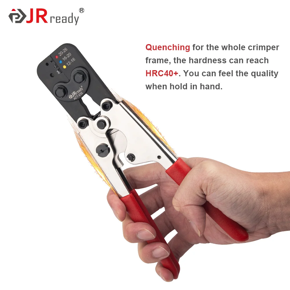 JRready ACT-232 (GMT232 M22520/37-1 Equivalent) Crimp Tool for M81824 Series &ACT-AD10 Heat Shrink Crimping Tool Kit 6