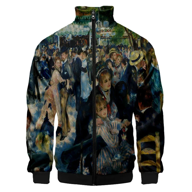 thumbnail image 1 of Chaqueta de hombre con estampado 3D de mural de lujo barroco retro, sudadera de exterior de aristocracia medieval, chaqueta de gran tamaño, abrigo, ropa de calle, 1 of 5