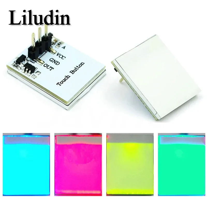 Capacitive Touch Switch HTTM Button LED Sensor Module Green Blue Red Yellow RGB Multi Color Display DIY Electronic