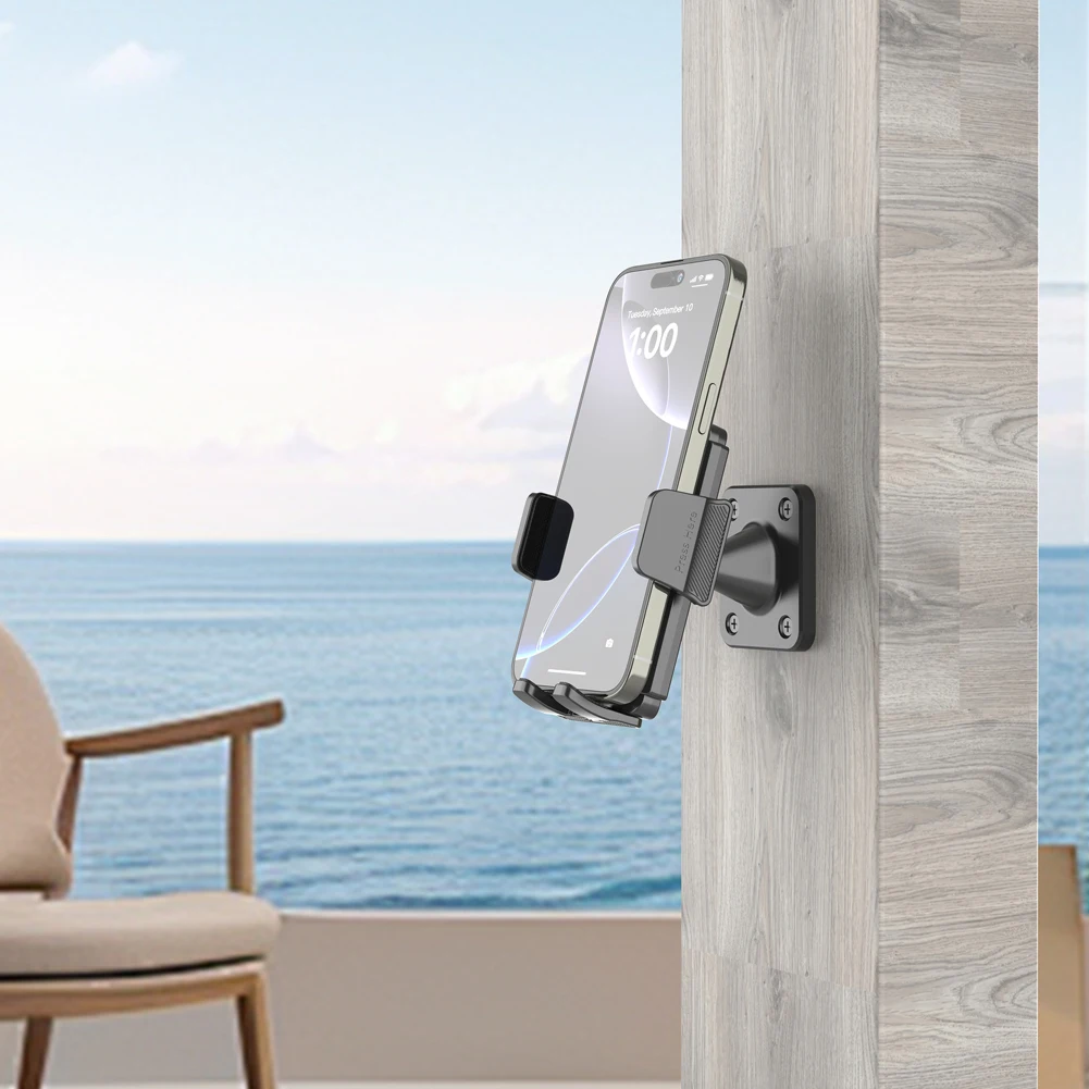 360 Adjustable Mobile Phone Stand Wall Mounted Stabilization Bracket Hands-Free Phone Mount for 4.7-7.2'' Tablet