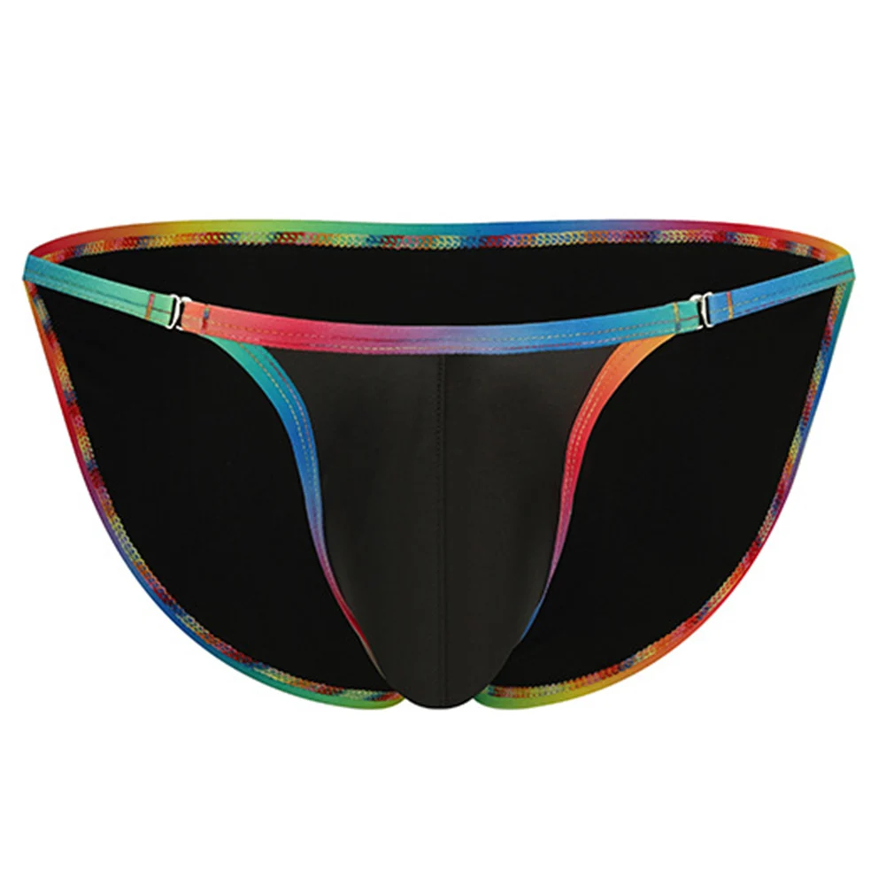 Mens Oil Shiny Glossy Low Waist Pouch Briefs Underwear Breathable Underpants Sexy Transparent Men Bikini Underwear