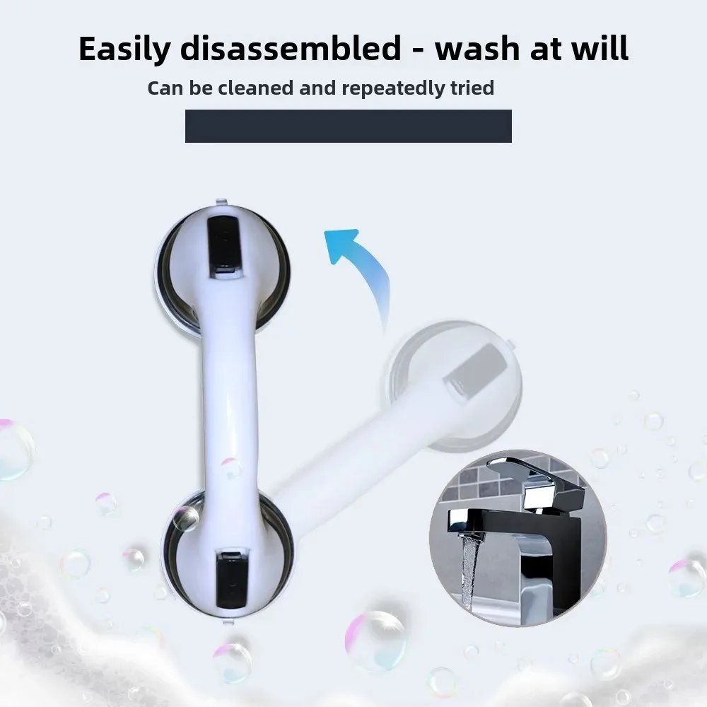 Bathroom Handrail Toilet Suction Cup Anti-Fall Handle For Elderly Safety Non-Slip No-Drilling Required Bathroom Accessories