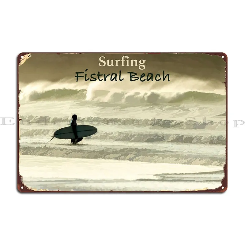 

Surfer Fistral Beach Metal Plaque Design Party Club Iron Club Tin Sign Poster
