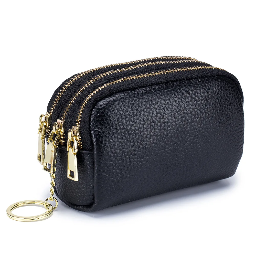 New style cowhide mini change bag lady multi-purpose leather coin bag change bag key chain