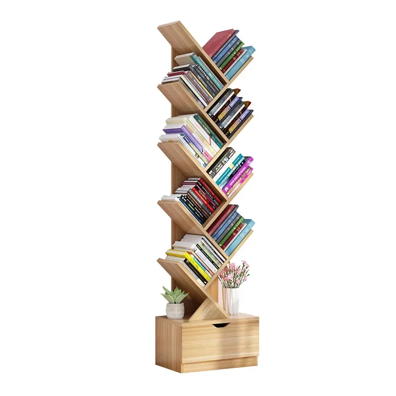 Modern Children's TreeShaped Bookshelf FloortoCeiling Design Living Room Storage Bookcase Innovative Home Library