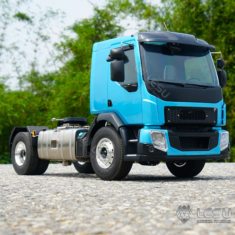 Toys LESU 4*2 RC Tractor Truck 1/14 for Remote Control Vm Electric Truck DIY Tamiyaya Trailer Light Model Toys for Boys Th20525 4