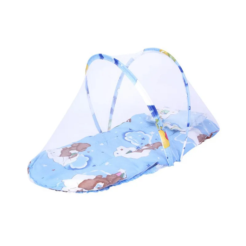 

Printed Bear Bed Canopy Folding Newborn Mosquito Netting Baby Crib Netting Infant Portable Encryption Anti-Mosquito Cover With C