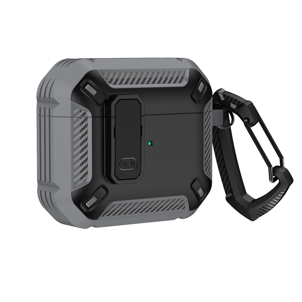 Shockproof Portable Headphone Case with Security Lock and Keychain