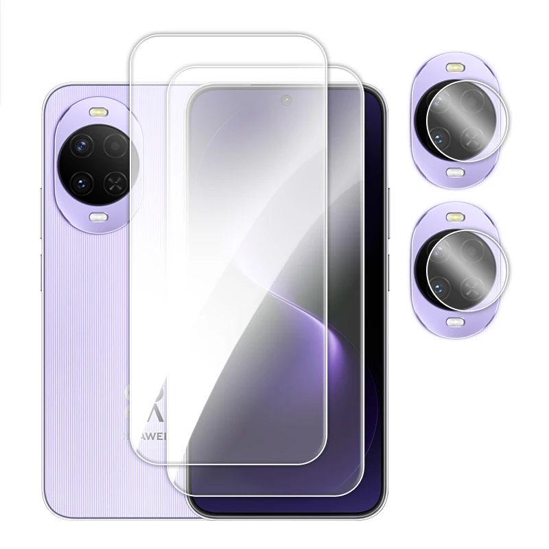 Clear Full Glue Tempered Glass Screen Protector with Lens Film