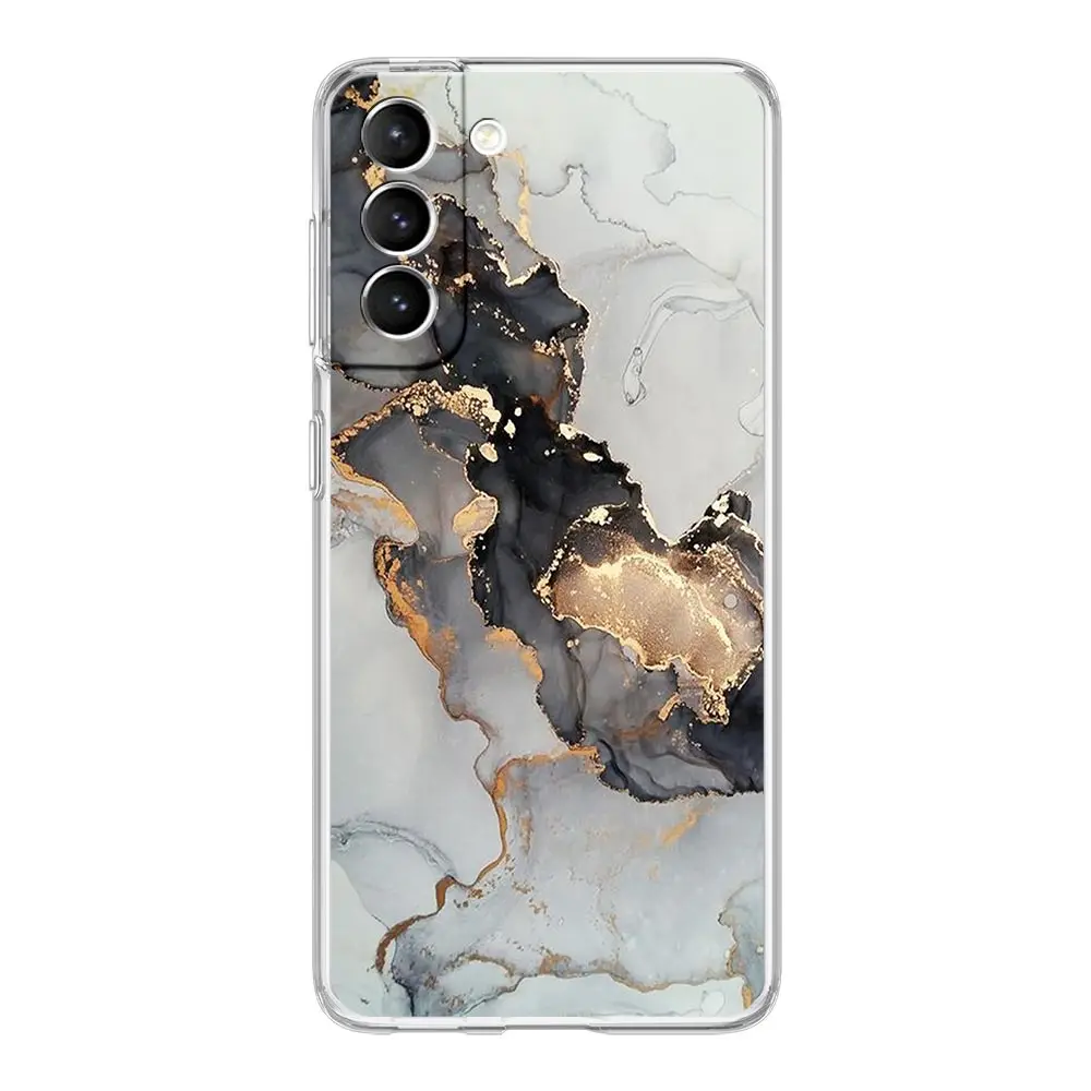 Elegant Marble Clear Silicone Shockproof Phone Case - Soft and Durable Protective Cover