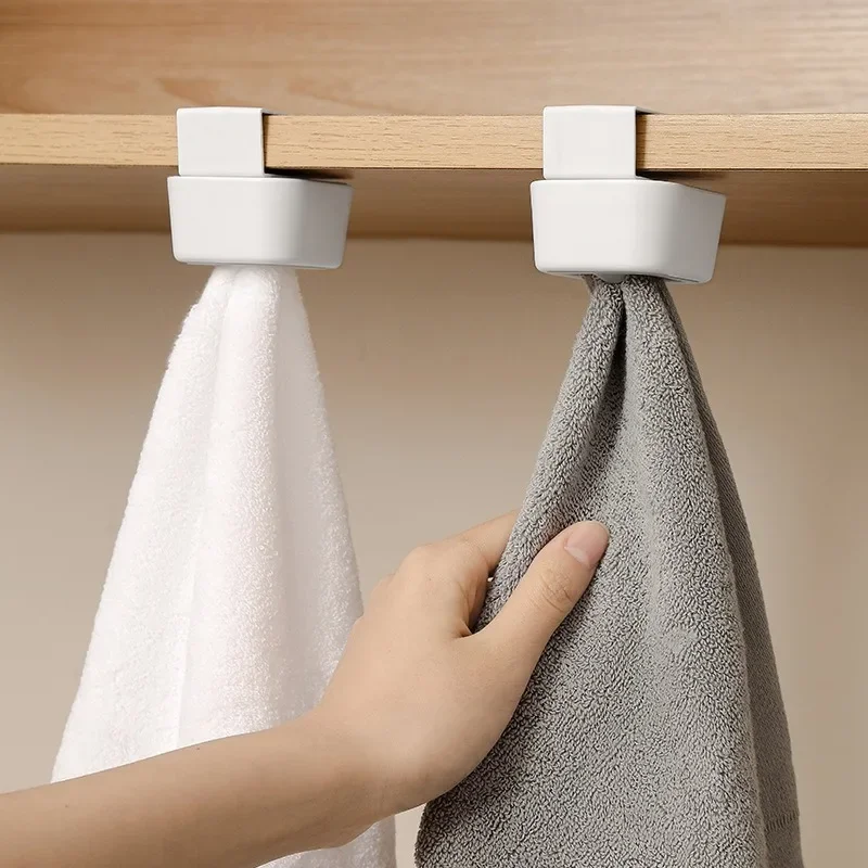 

New Kitchen Wall Hook Home Accessories Towel Plug Punch-free Bathroom Bathroom Simple Storage Hook Kitchen Rag Plug Dish Towel