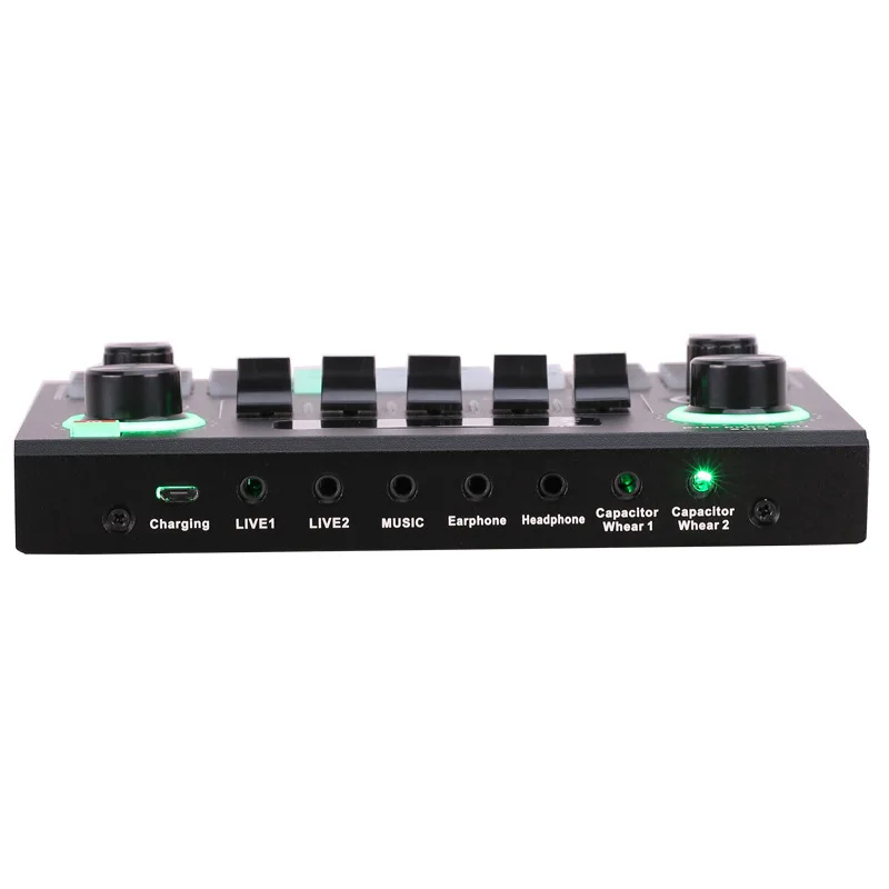 V9 사운드 카드 마이크 세트 USB 사운드 카드 라이브 방송 노래방 컴퓨터 휴대폰 V8 업그레이드 버전