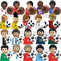 Famous Basketball Football Players Sports Star Building Blocks Sets Soccer Action Figures Bricks Cartoon  Toys Christmas Gifts 1