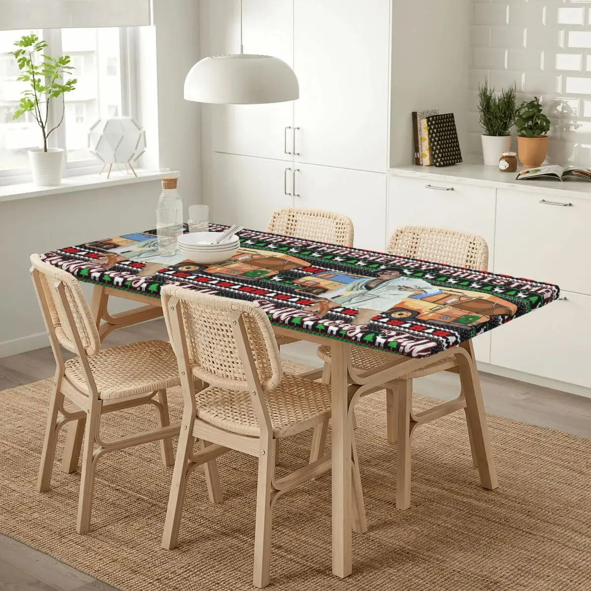 Mens Womens Cousin Eddie Customized Rectangular Tablecloth Waterproof Table Cover for Dining Events Table Cloth 2
