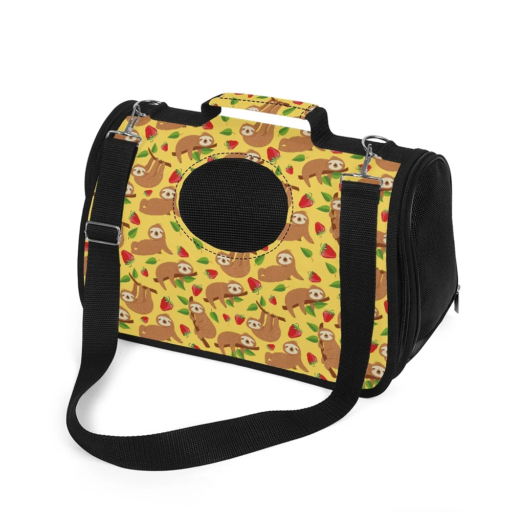 

Pet Conveyor Backpack Cute Cartoon Sloth and Strawberry Cat Carrier Bag Cat Backpack Carrier Small Dog Transport Traval
