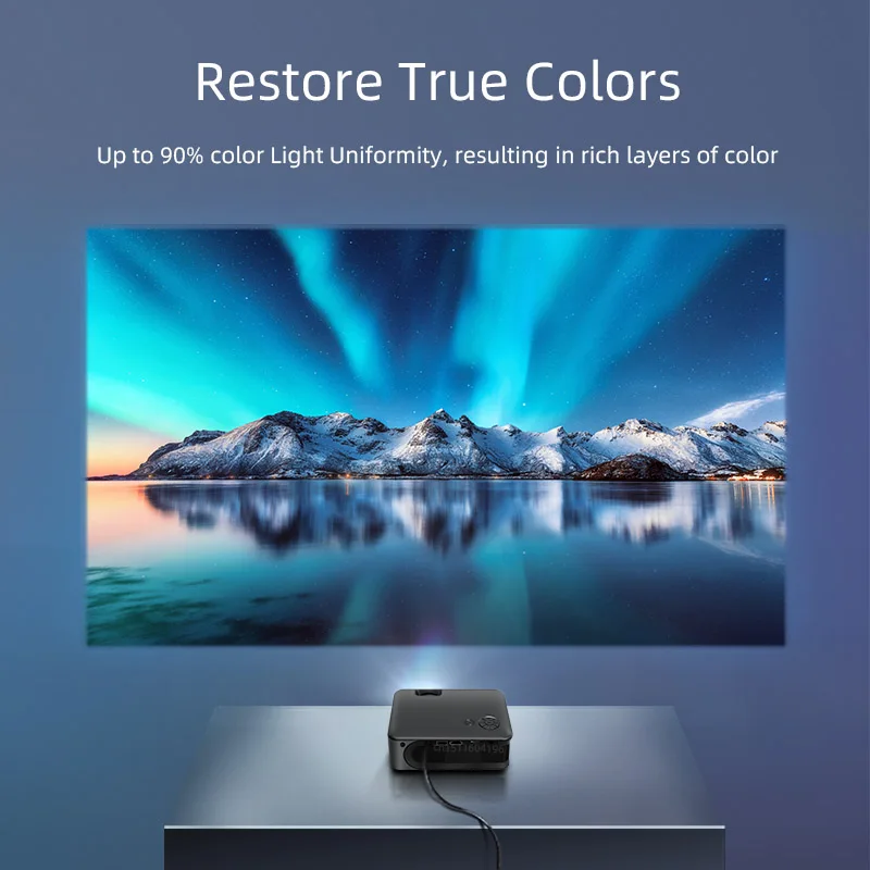 portable projector AUN Portable Projector Mini A30 Upgrade Home Theater 4K Video Play Via HD Port Smart Tv Screens Cinema Beam Laser 3D