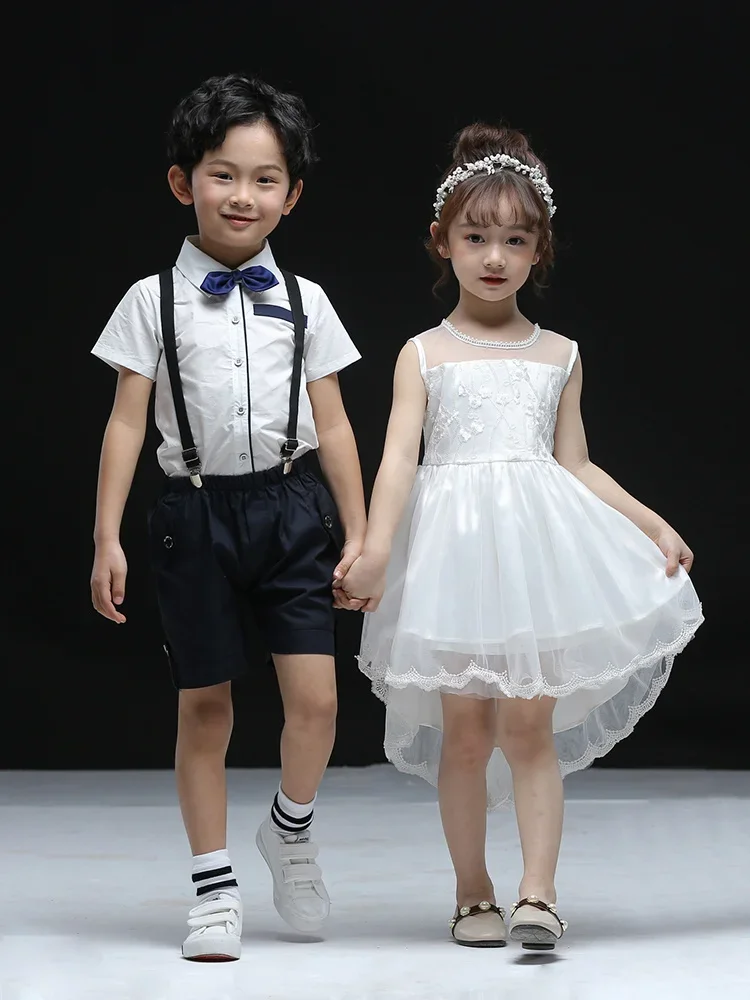 

Children's performance cosplay school uniform boys and girls, kindergarten class uniform, gauze skirt dress, choir uniform,