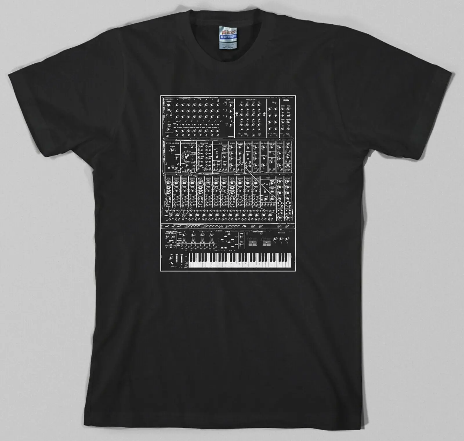 Maglietta Sintetizzatore Analogico Moog Modular 80S Synth Tastiera Pianoforte Korg Maniche Lunghe O Corte