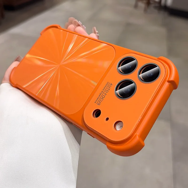 Luxury 6D Colorful Laser Aurora Shockproof Phone Case with Air Soft Bumper & Glass Camera Protection
