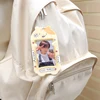 1Pcs Cute Photocard Holder Keychain, Photo Frame ID Badge Holder PVC Cartoon Animal Photo Card Holder 6