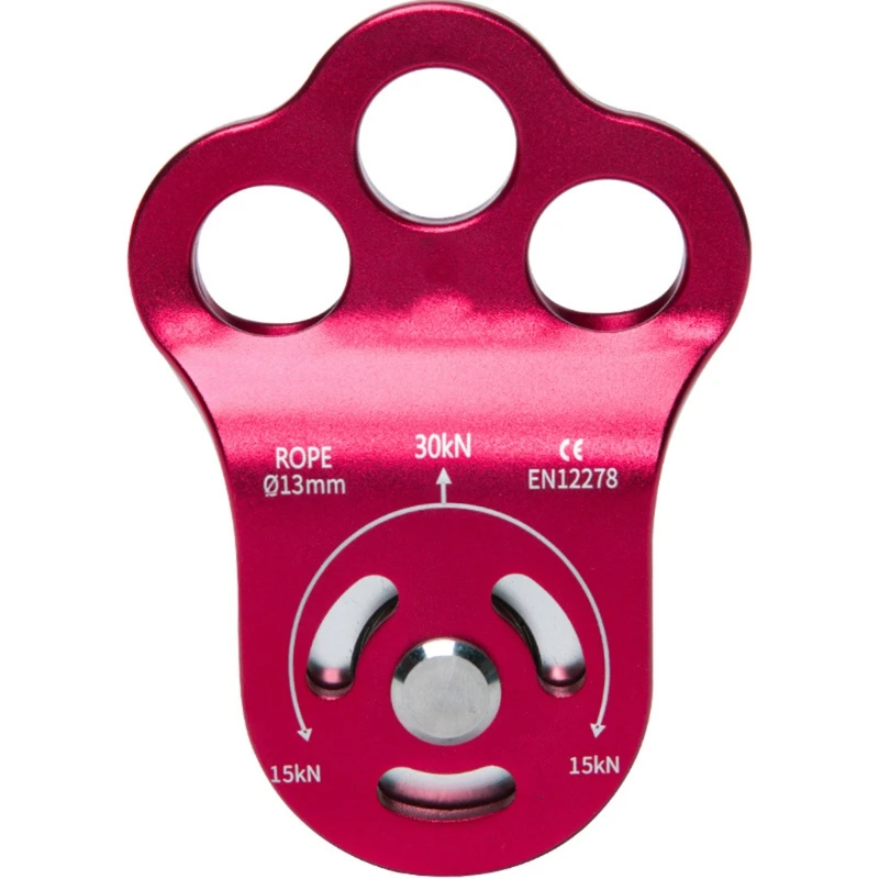 

Three Hole Connection Fixed Pulley for Mountaineering Exploratory Hole Expansion Dropship