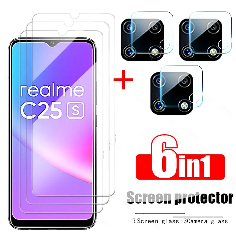Oppo Realme C25s 보호 유리 용 강화 유리 Realmi Realmy C25 S C 25 S on RealmeC25s C25y 화면 보호기 HD 커버 필름