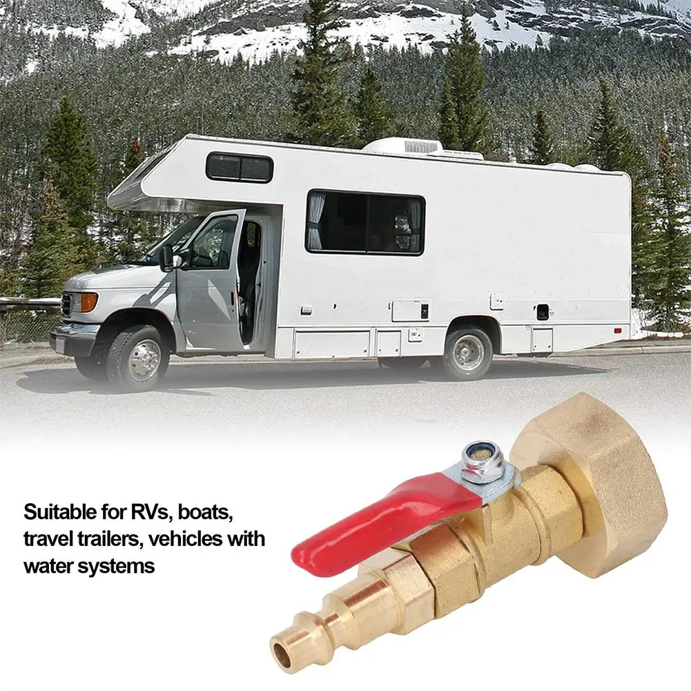 

Winterize Blowout Adapter Winterizing Tool With 1/4" Threading, 3/4" Garden Fit Connect Brass Quick Quick And Hose Plug Z5O4