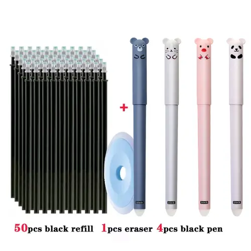 55pcs/lot Erasable Gel Pen 0.5mm Refill Rod Magic Ink Erasable Pen Washable Handle Office School Writing Tools Kawaii Stationery - Image 13