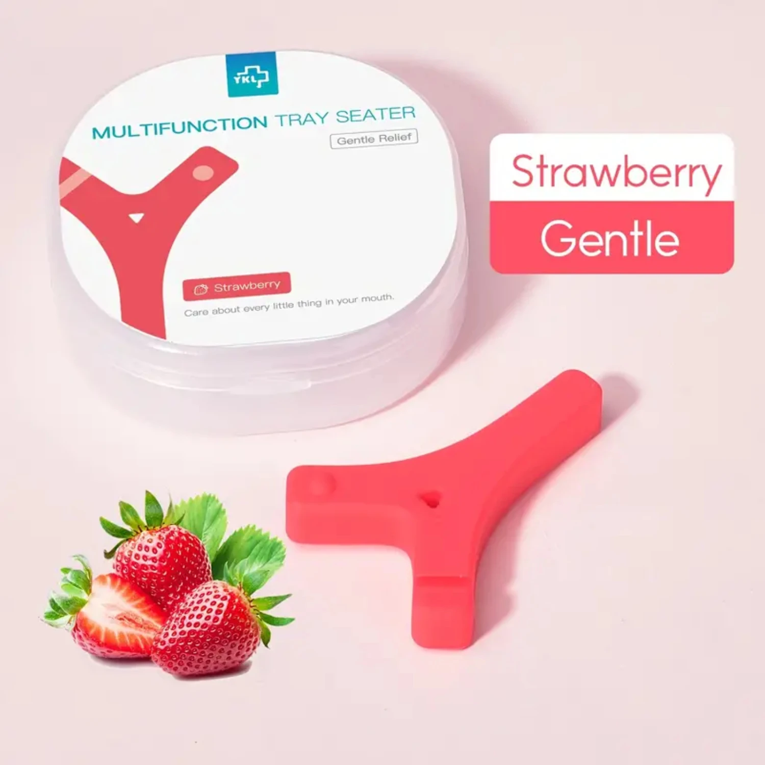 Refreshingly delicious Y-Kelin Y-Shaped aligner chewing teeth in minty and strawberry flavors-2 packs