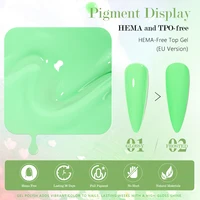 Vendeeni – ensemble de vernis Gel d'été végétalien à haut pigment, boîte OEM, marque privée gratuite, TPO HEMA 36 couleurs, Collection de vernis à ongles Gel néon 4