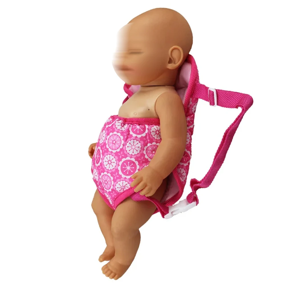Doll accessories for 15-17inch new born doll backpack seat towel blanket Toy diaper baby Panties bag 3