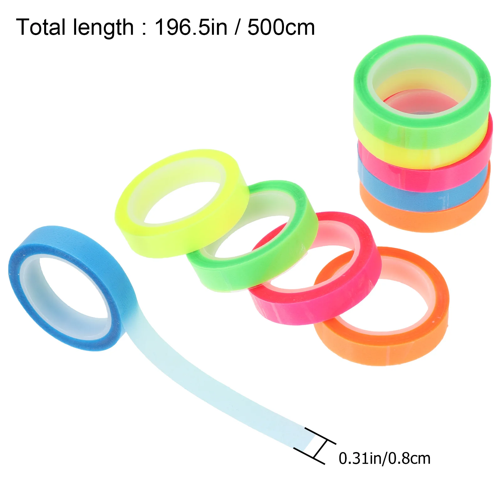 10Pcs Waterproof Highlighter Tapes Clear Duct Tape Index Sticker Book Tabs Annotating Supplies Correction Tape School Supplies
