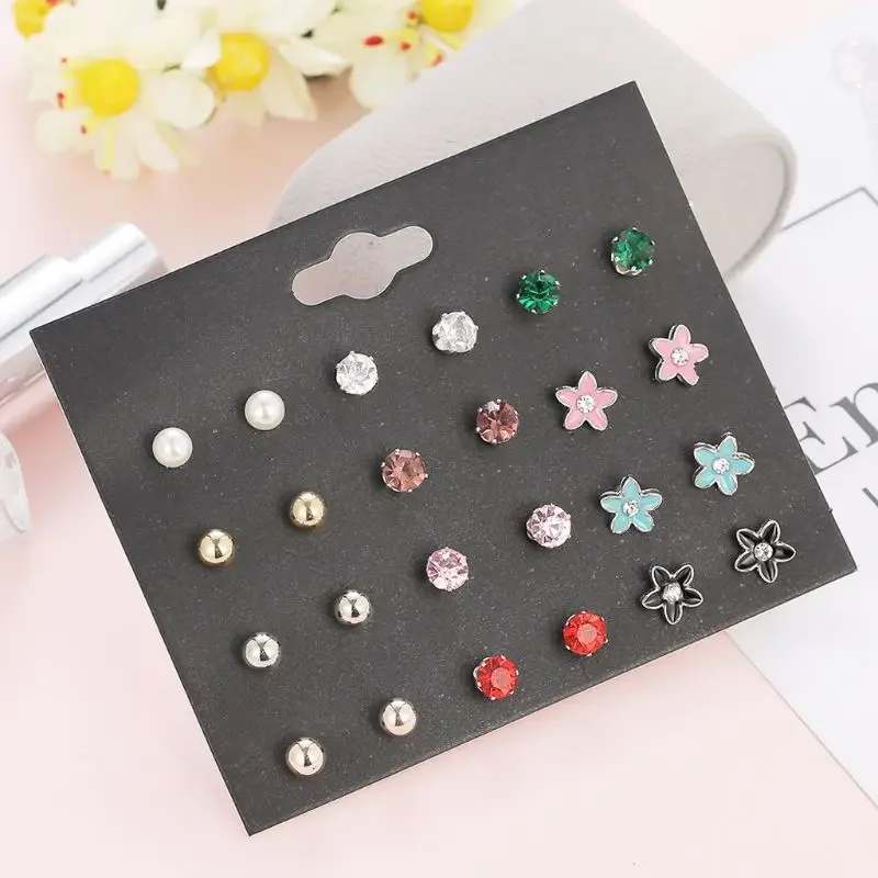 30 Pairs Stainless Steel Mixed Animals Heart Star Mushroom Tree Umbrella Earrings Set kids earrings set Kids