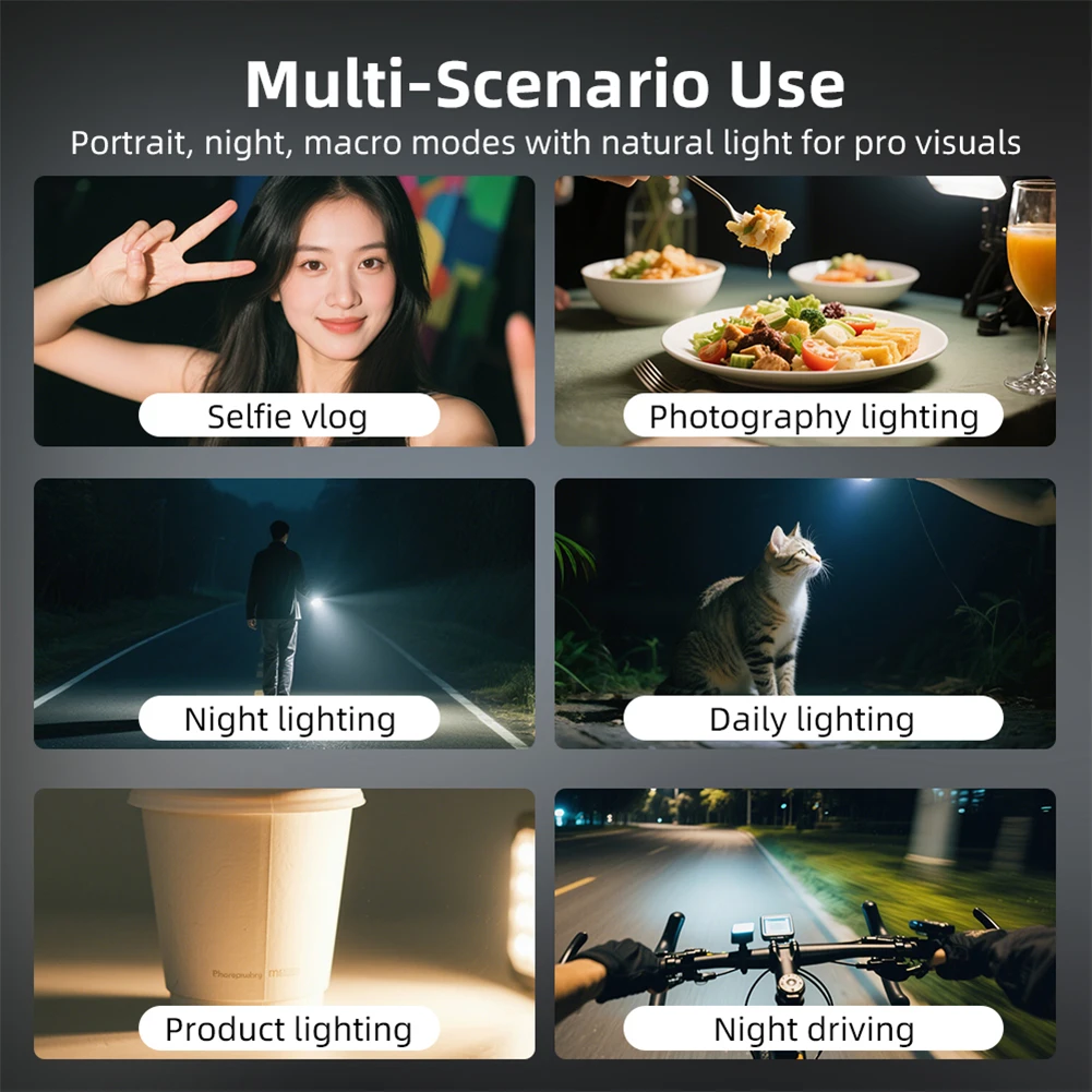 LED Portable Video Lights Rechargeable Quick Release Fill Light Adjustable Magnetic Beauty Lighting for Photography Video Vlog