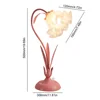 Retro Flower LED Desk Lamp Student Bedroom Room Reading Decor Lamp Eye Protection Atmosphere Sense Bedside Lamp Table Light E26 6