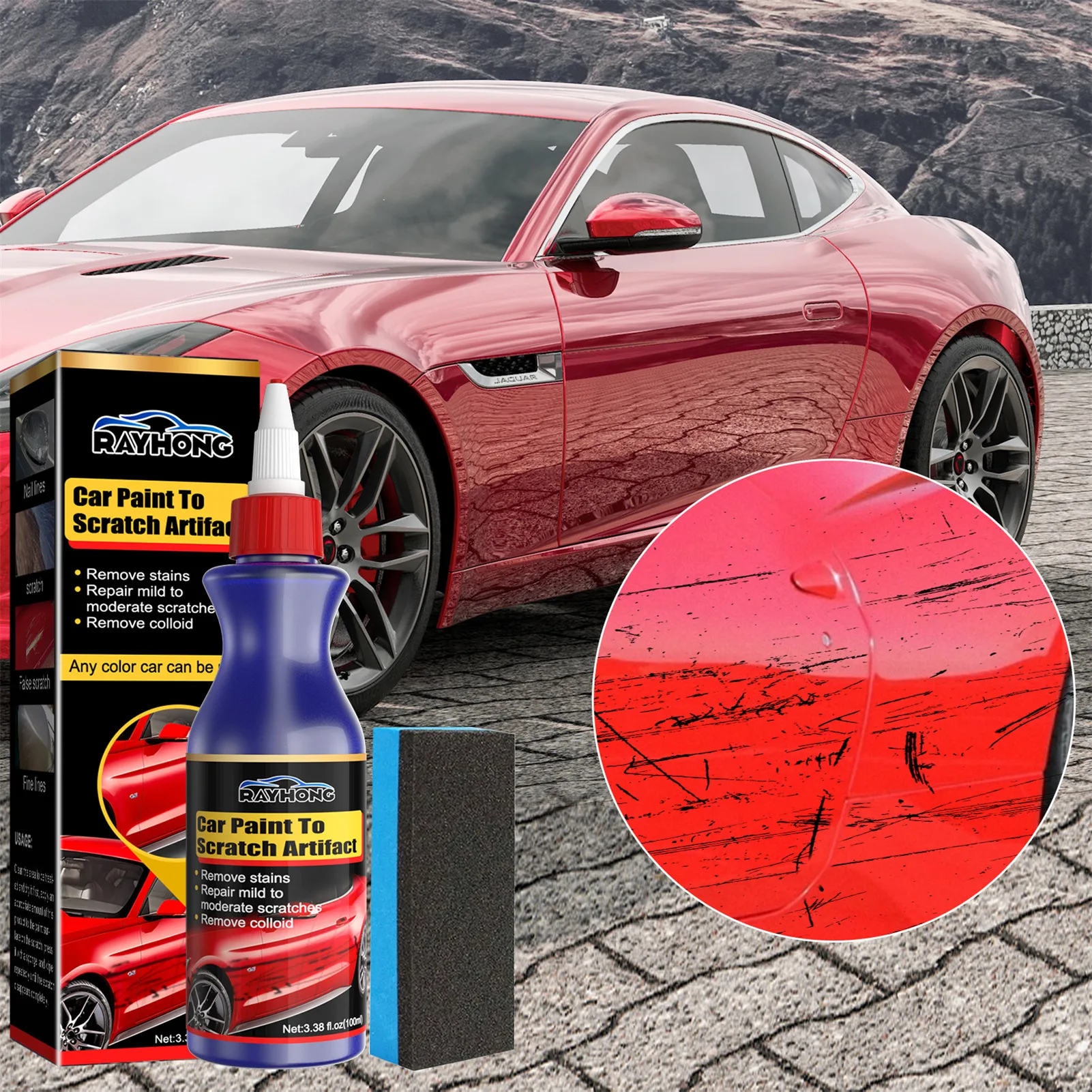 Kit Rimuovi Graffi Auto,Rimuovi Graffi Plastica,Rimuovi Graffi  Carrozzeria,Ripar